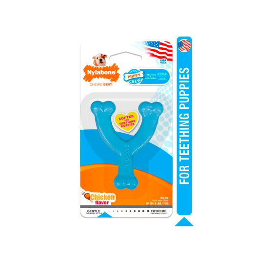 NYLABONE - Juguete Forma de Hueso Para Cachorro Azul
