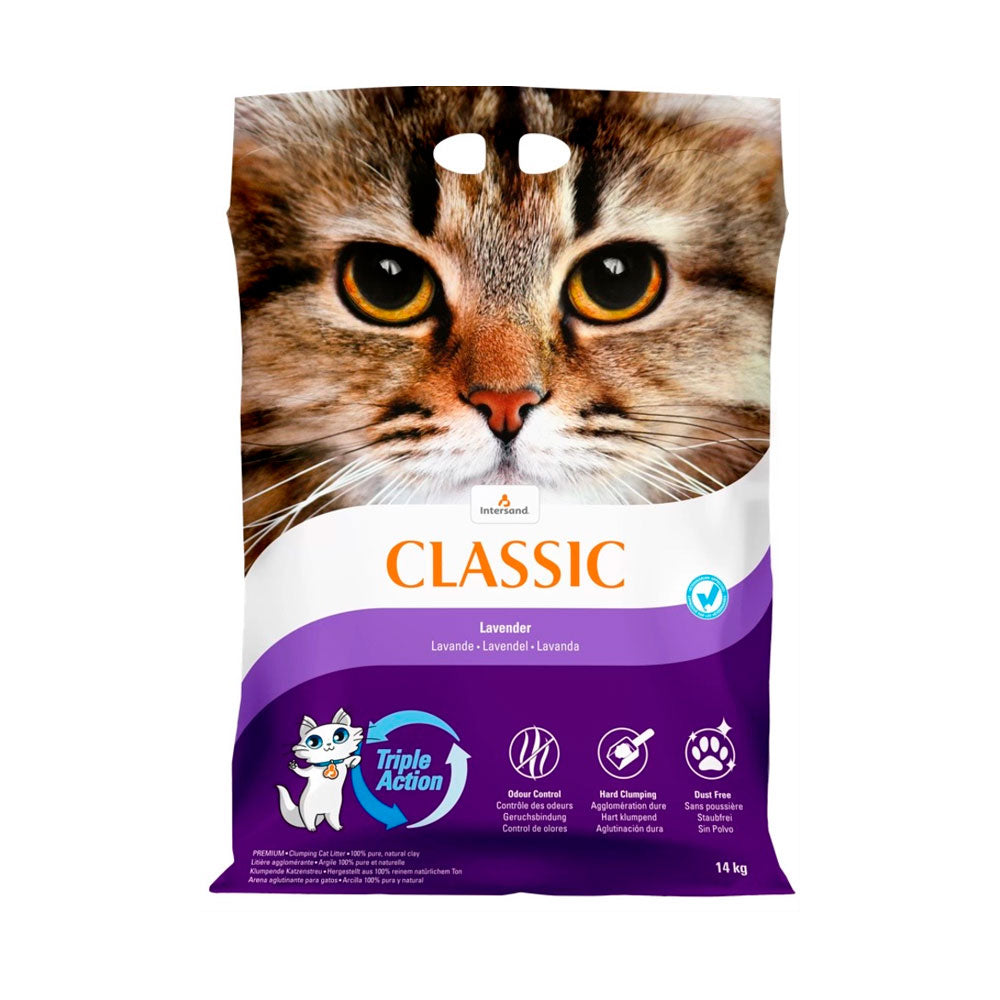 ODOUR LOCK - Arena Para Gato Classic Aroma Lavanda 14 Kg