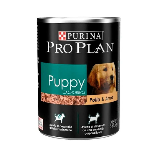 PRO PLAN - Alimento Húmedo En Lata Para Perro Cachorro Receta Pollo y Arroz 368 g
