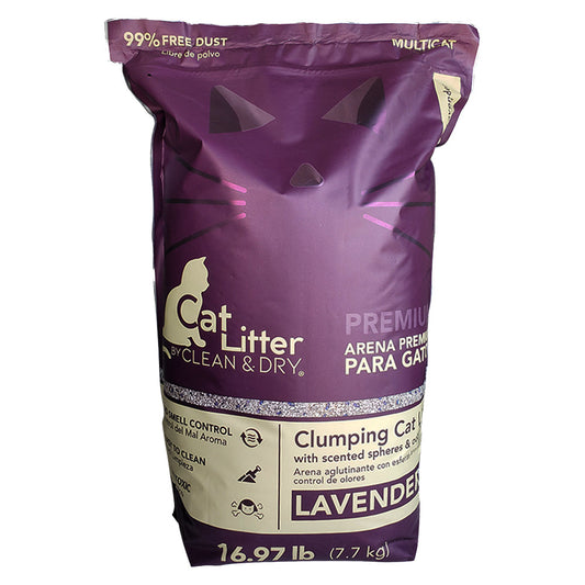 Clean & Dry Arena P/Gato Super Premium Lavanda 7.7 K