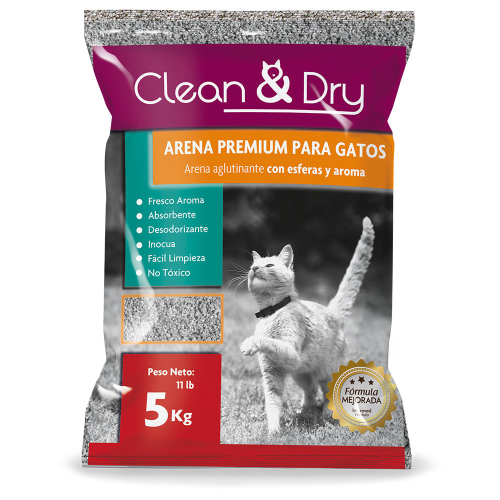Clean & Dry Arena P/Gato Con Aroma 5 K