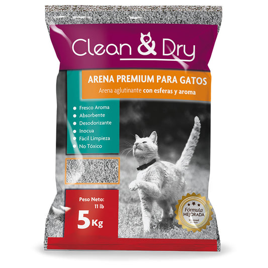 Clean & Dry Arena P/Gato Con Aroma 5 K