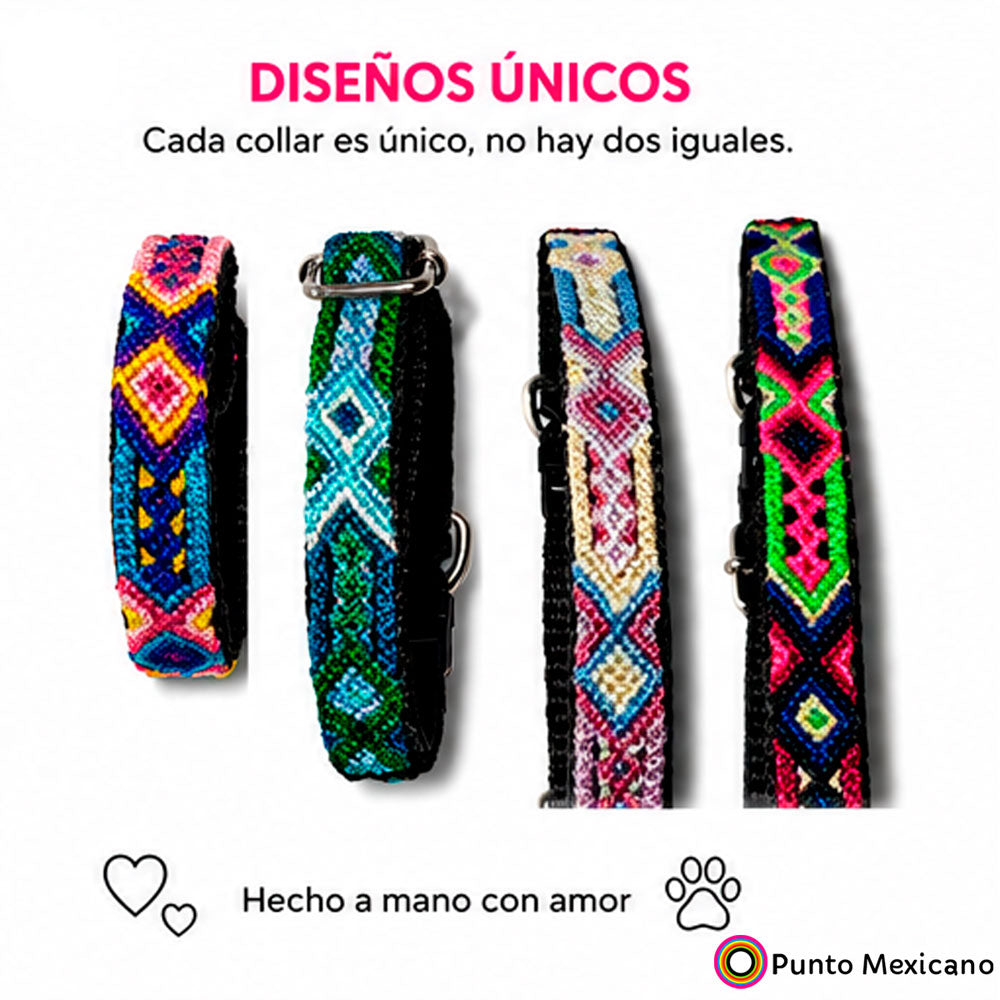 PUNTO MEXICANO - Collar Chico Ajustable Para Perro