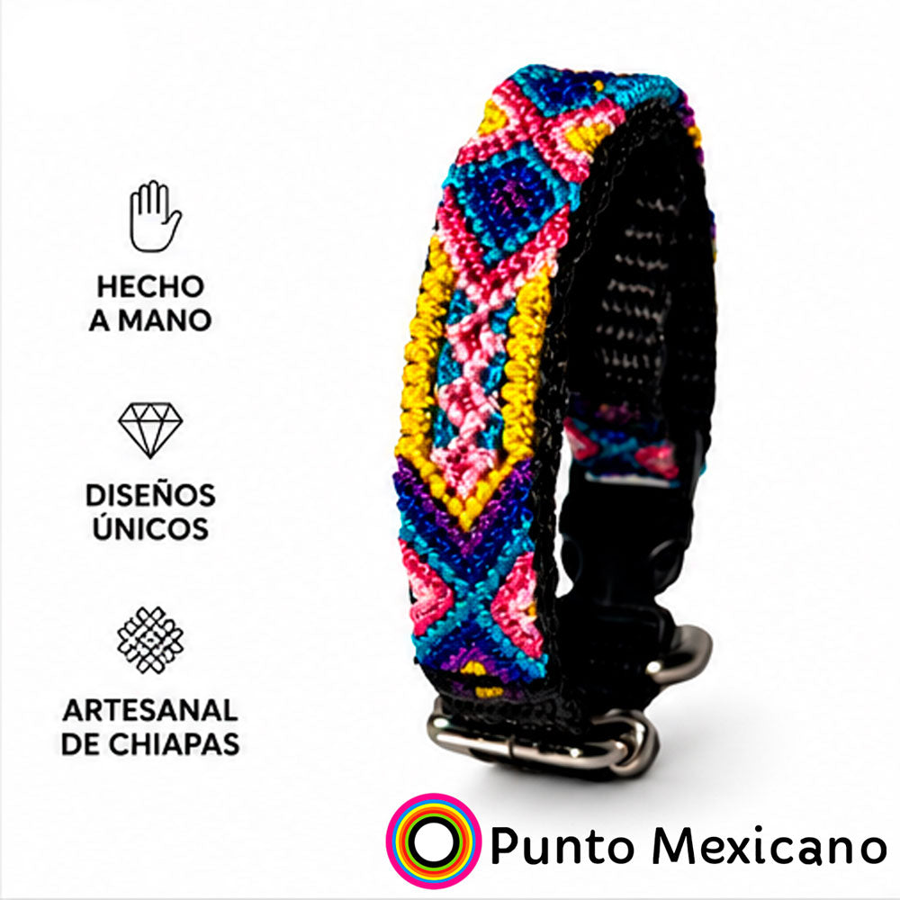 PUNTO MEXICANO - Collar Chico Ajustable Para Perro