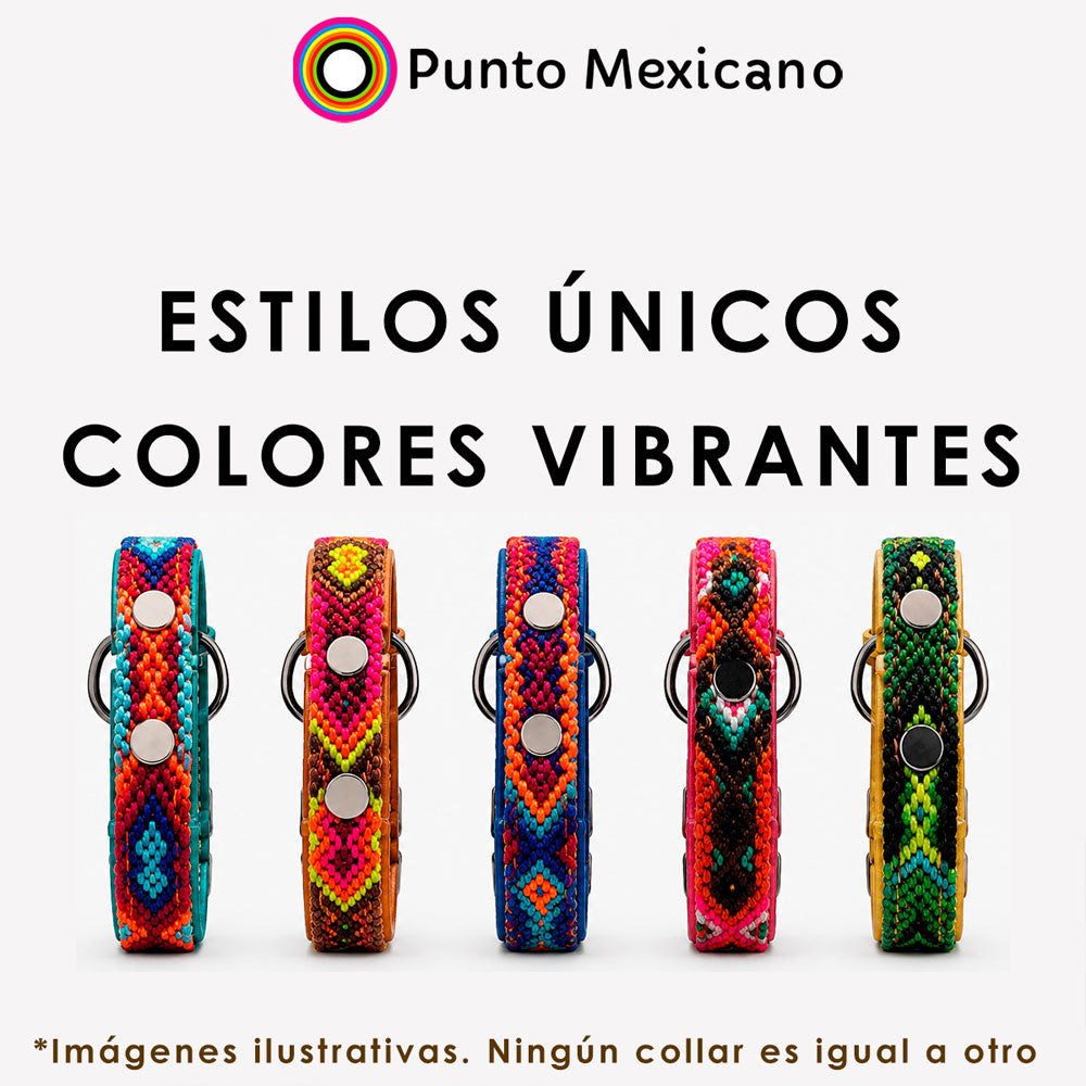 PUNTO MEXICANO - Collar Corrido Para Perro 27x1 Cm