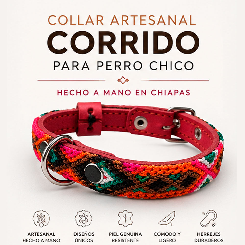 PUNTO MEXICANO - Collar Corrido Para Perro 27x1 Cm