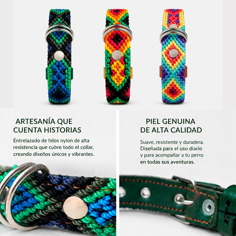 PUNTO MEXICANO - Collar Corrido Para Perro 60x2.5 Cm