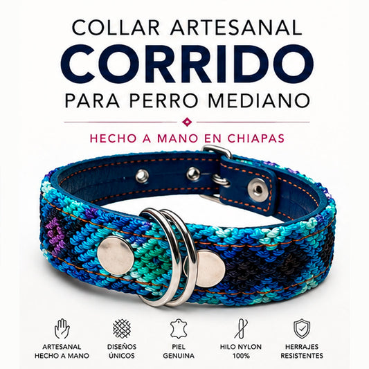 PUNTO MEXICANO - Collar Corrido Para Perro 55X2 Cm
