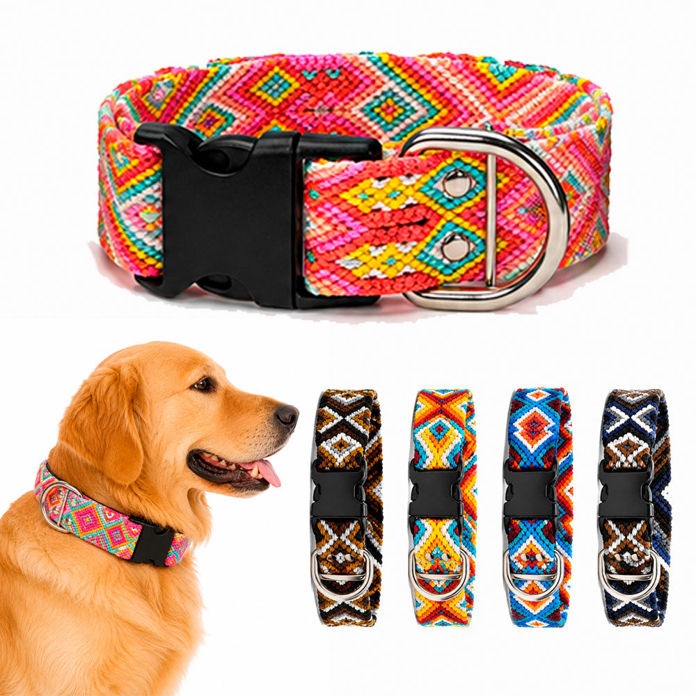 PUNTO MEXICANO - Collar Grande Ajustable Para Perro