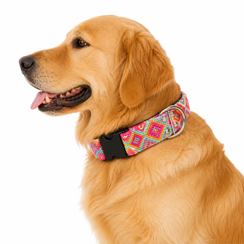 PUNTO MEXICANO - Collar Grande Ajustable Para Perro