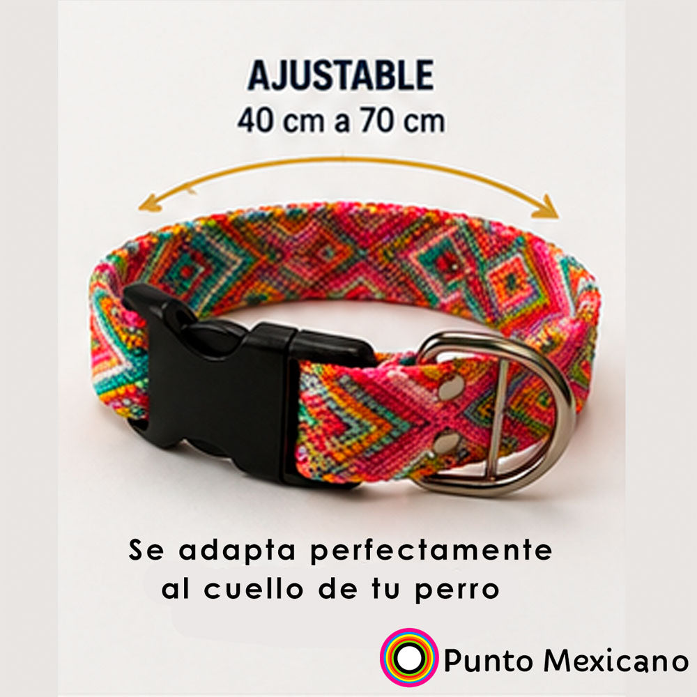 PUNTO MEXICANO - Collar Grande Ajustable Para Perro