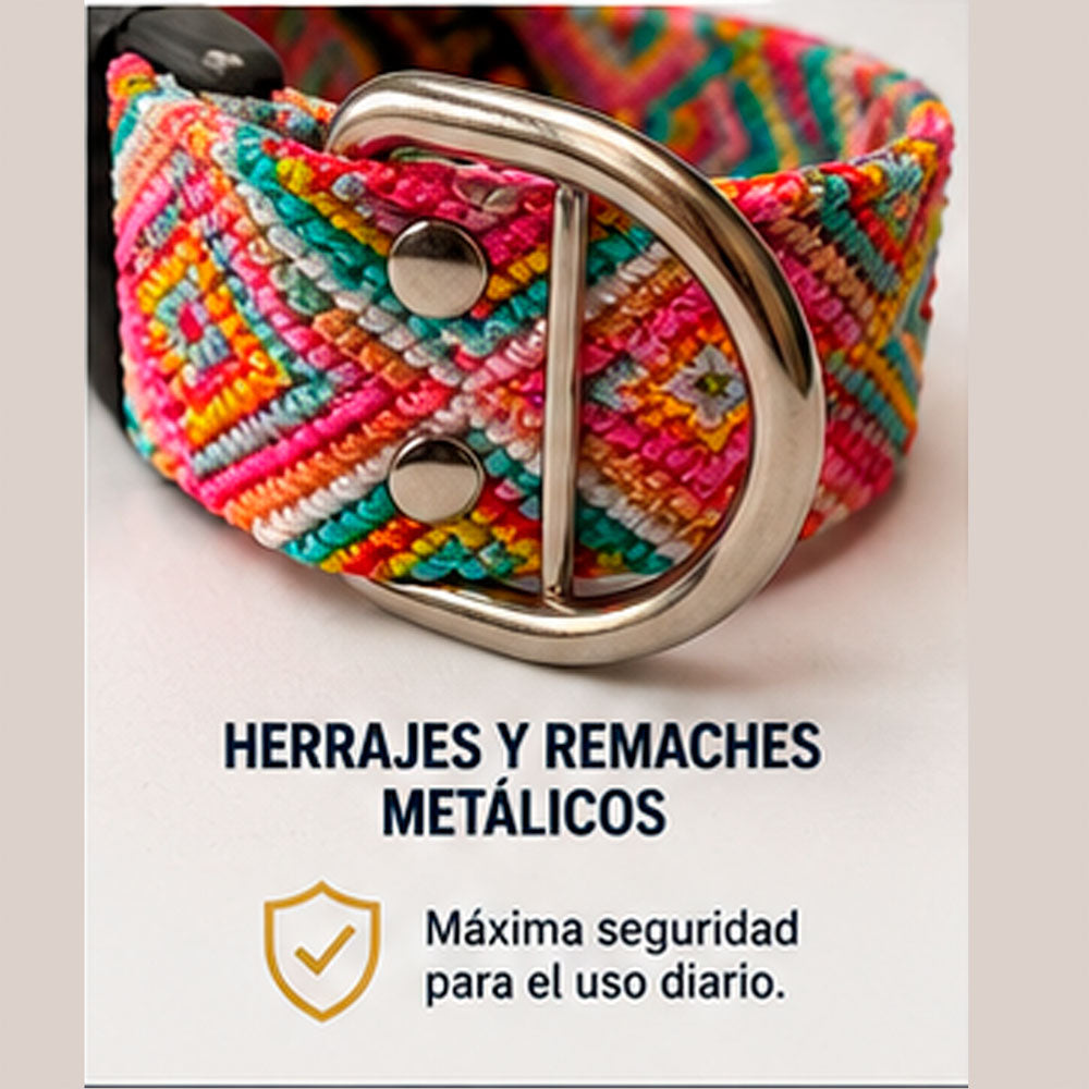 PUNTO MEXICANO - Collar Grande Ajustable Para Perro