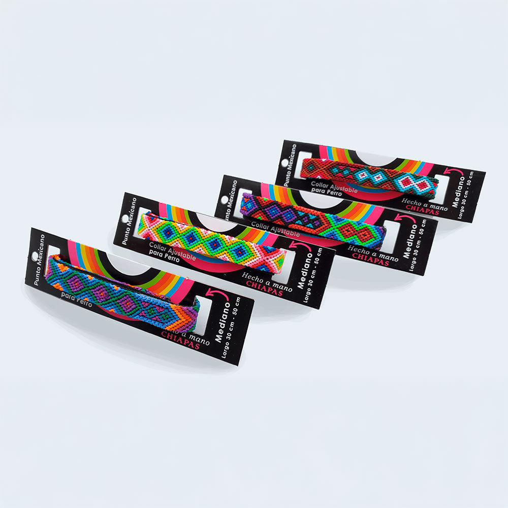 PUNTO MEXICANO - Collar Mediano Ajustable Para Perro