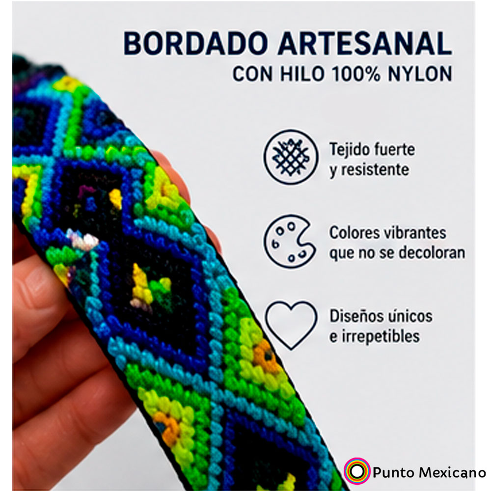PUNTO MEXICANO - Collar Mediano Ajustable Para Perro