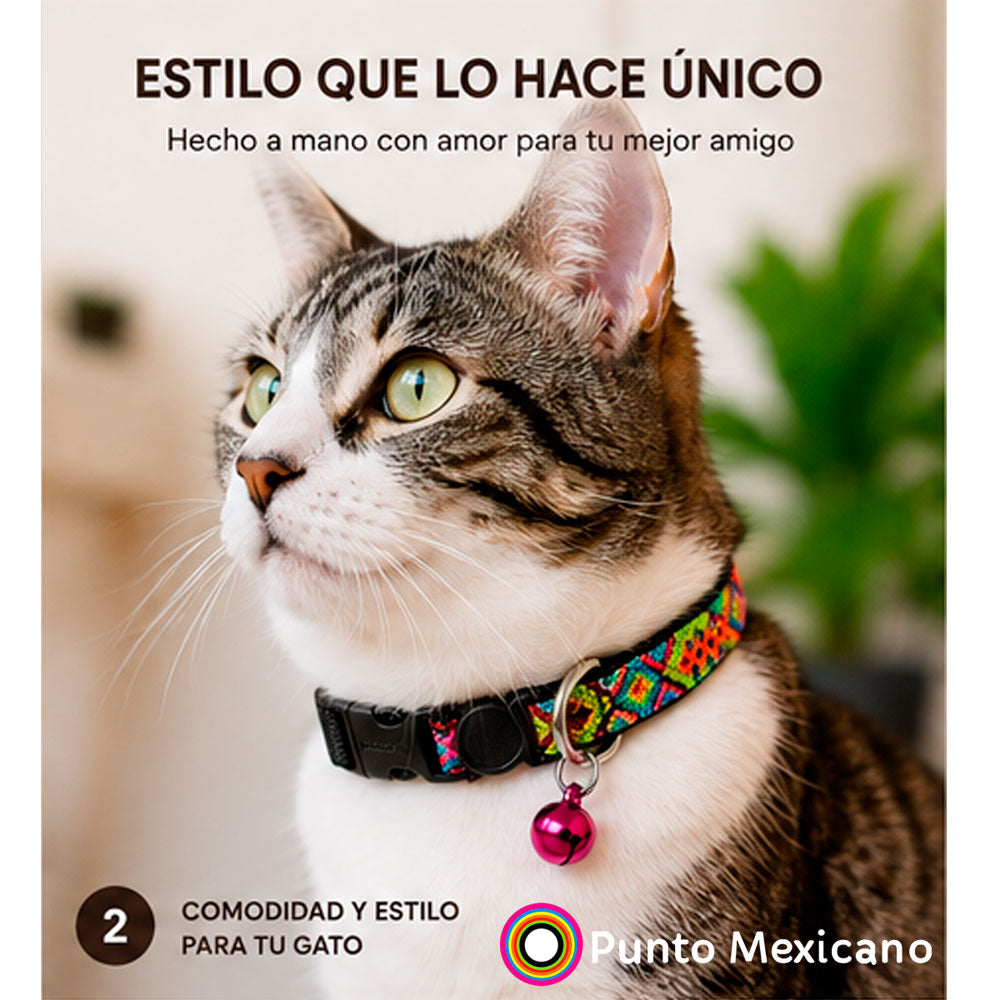 PUNTO MEXICANO - Collar Para Gato 17 Cm