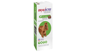 Msd Bravecto P/Perro 3 M 500 Mg De 10 A 20 K Antipulgas Tableta