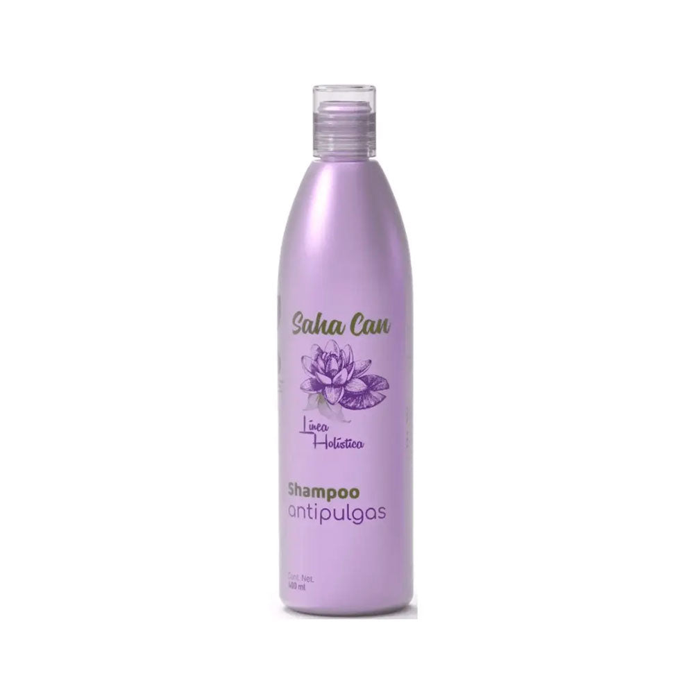SAHA CAN - Shampoo Antipulgas Natural Para Perro y Gato 400 ml