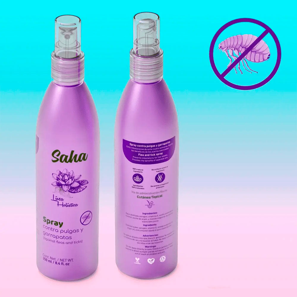 SAHA CAN - Spray Antipulgas Natural Para Perro 250 ml