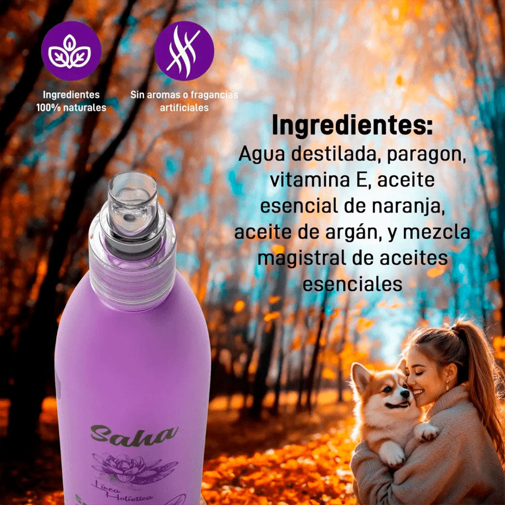 SAHA CAN - Spray Antipulgas Natural Para Perro 250 ml