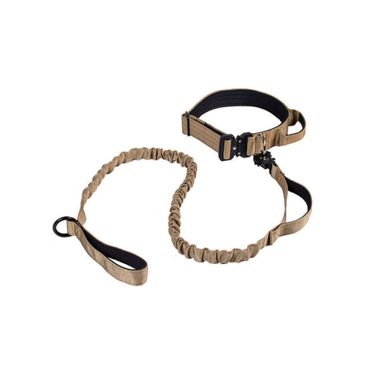 SAKURA - Correa y Collar Táctico Para Perro Café