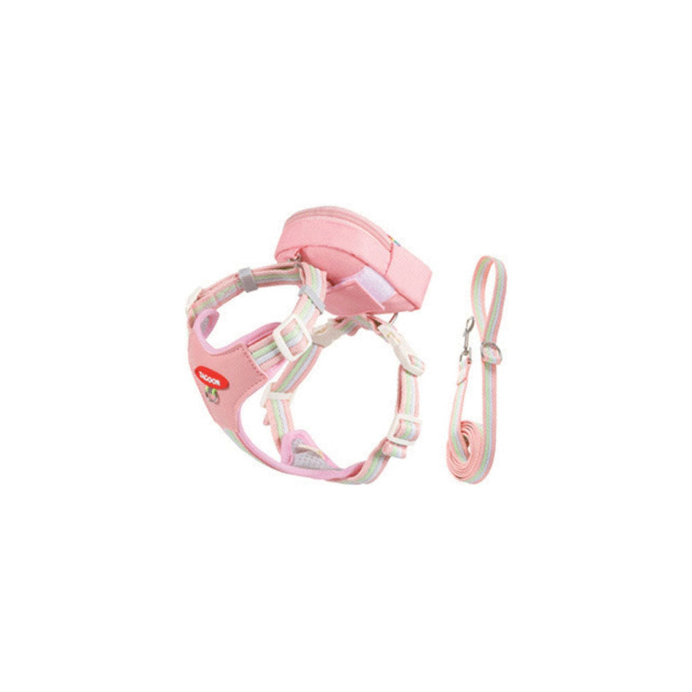 SAKURA - Pechera con Mochila Para Perro Color Rosa 2 pzas