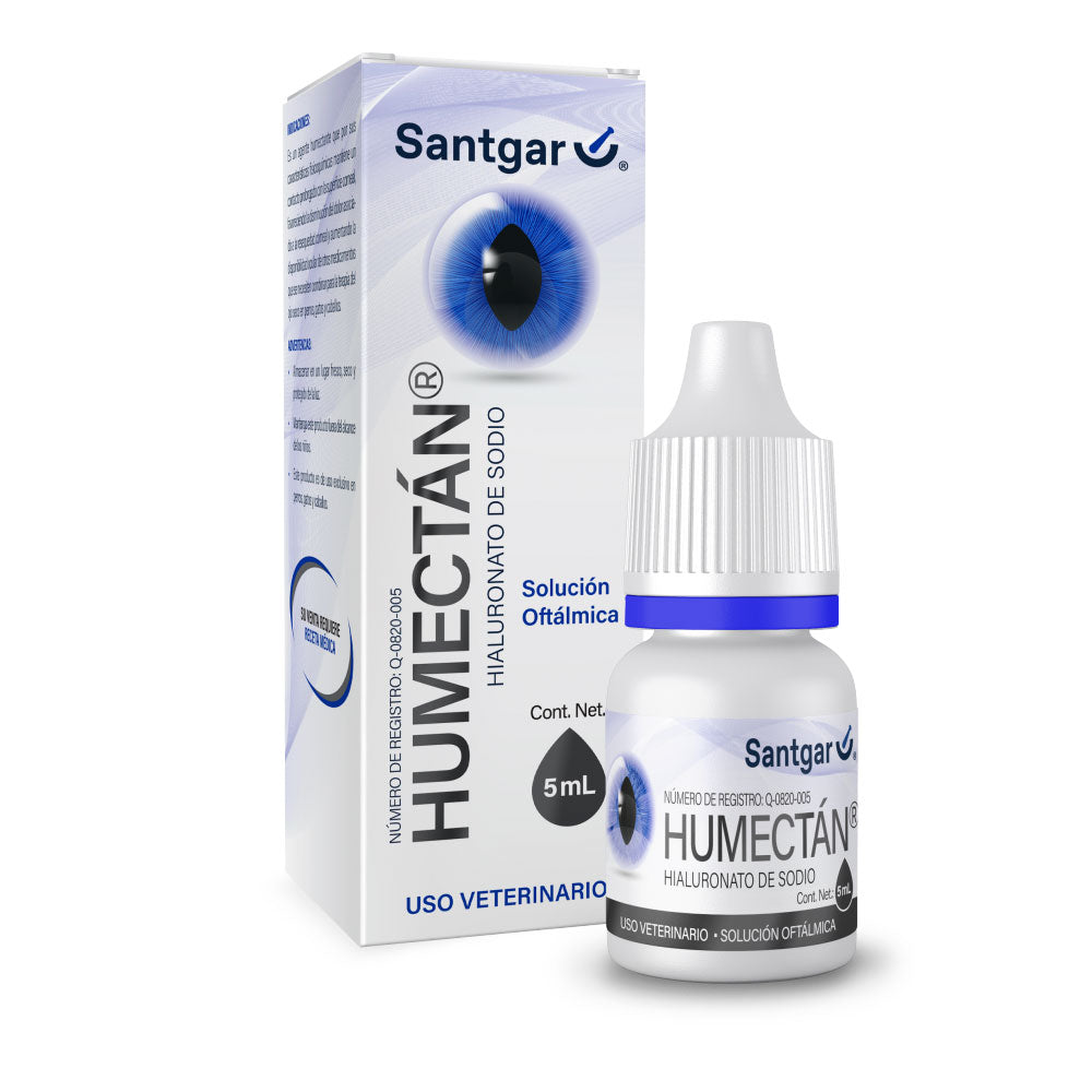 SANTGAR - Humectan Solución Oftálmica Para Perros y Gatos 5 ml