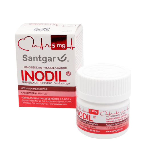 SANTGAR - Inodil Pimobendan Frasco con 28 Tab de 5 mg