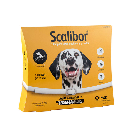 Msd Collar Antipulgas P/Perro Scalibor Hasta 65 Cm Antipulgas Collar
