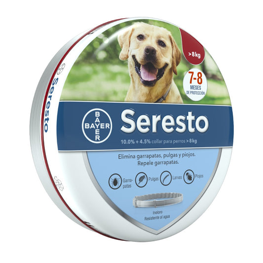 SERESTO - Collar Antipulgas y Garrapatas mayores a 8 Kg