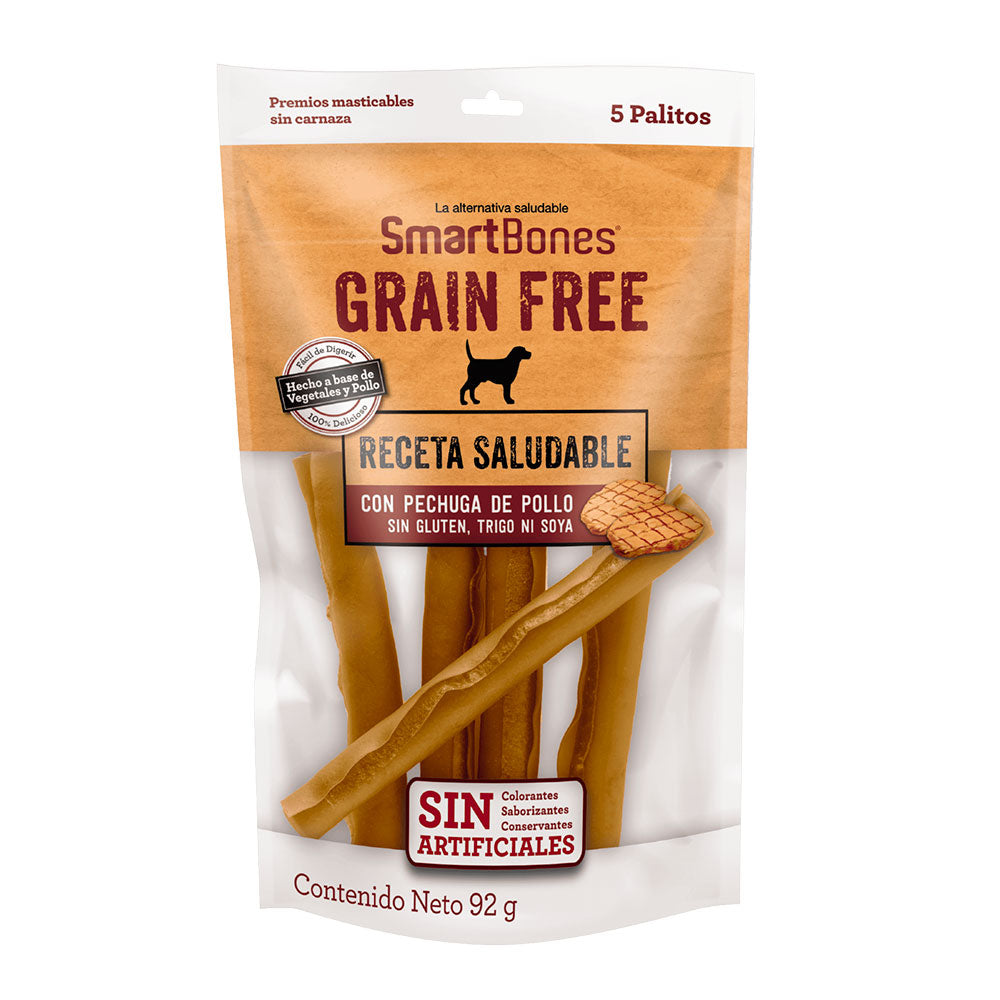 SMART BONES - Premios Para Perro Sticks De Pollo Grain Free 5 Pzas
