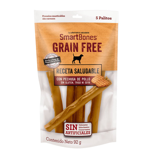 SMART BONES - Premios Para Perro Sticks De Pollo Grain Free 5 Pzas