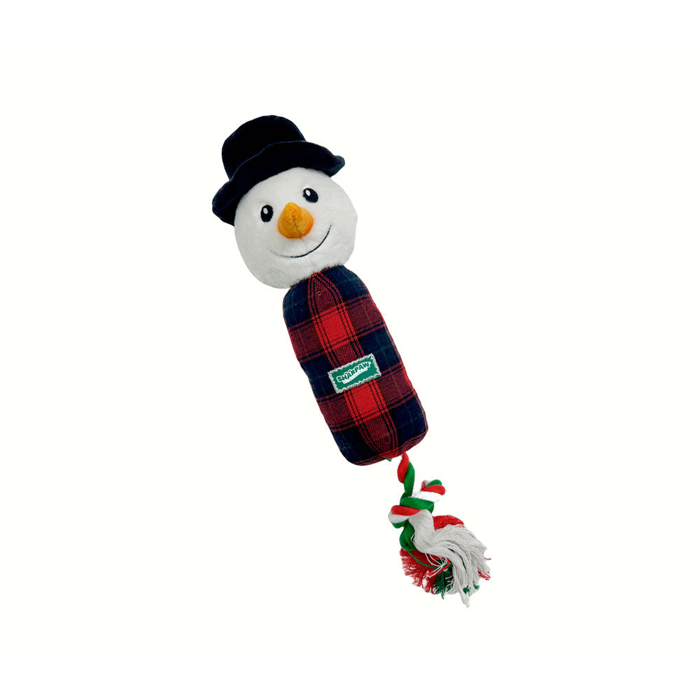 SUNNY - Juguete Para Perro Mono de Nieve con Cuerda 40 cm