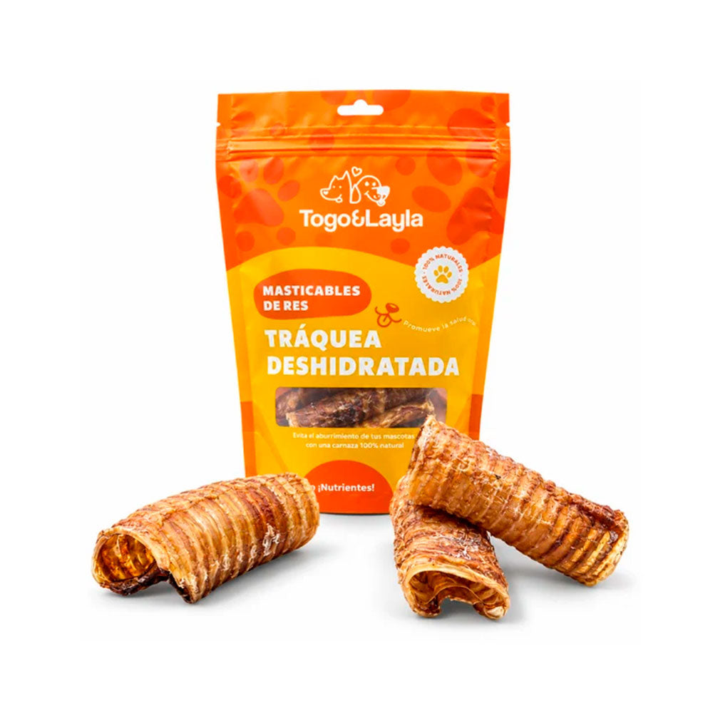 TOGO Y LAYLA - Premios Tráquea de Res Para Perro 3 pzas