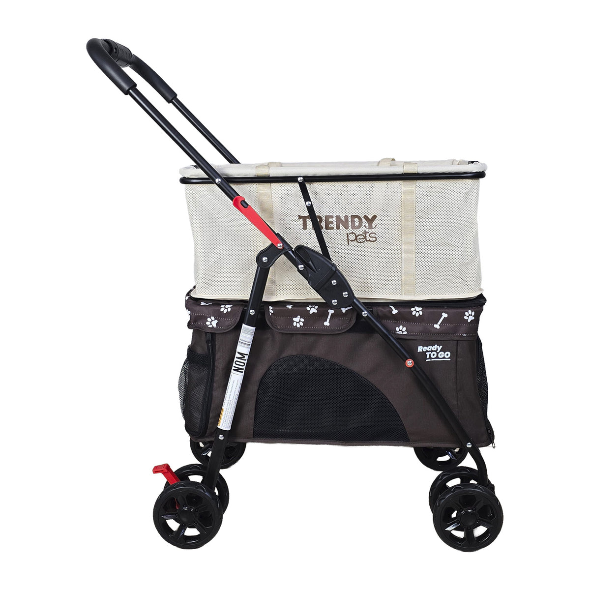 TRENDY PETS - Carriola Para Cachorro Ready To Go 12Kg 58x34