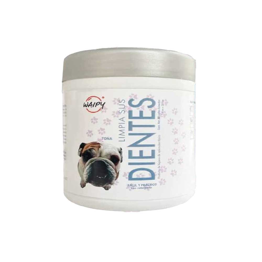 WAIPY - Toallitas Húmedas Para Perro Limpieza De Dientes 40 Pzas