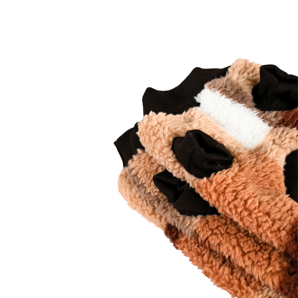 ZOOETERS - Suéter De Peluche Color Café Para Perro T2