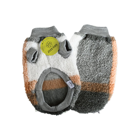 ZOOETERS - Suéter De Peluche Color Gris Para Perro T1