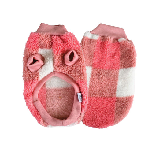 ZOOETERS - Suéter De Peluche Color Rosa Para Perro T1