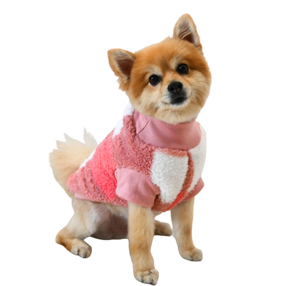 ZOOETERS - Suéter De Peluche Color Rosa Para Perro T1
