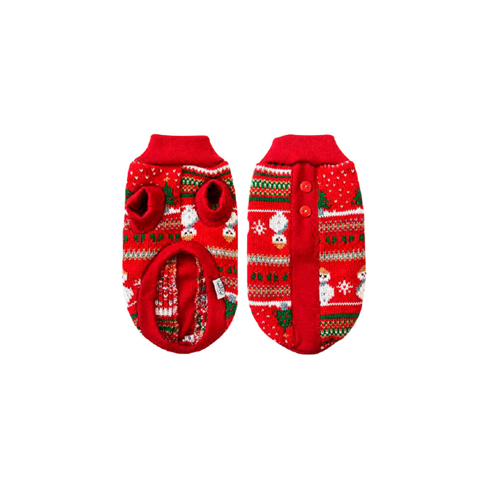 ZOOETERS - Suéter Navideño Rojo Para Perro