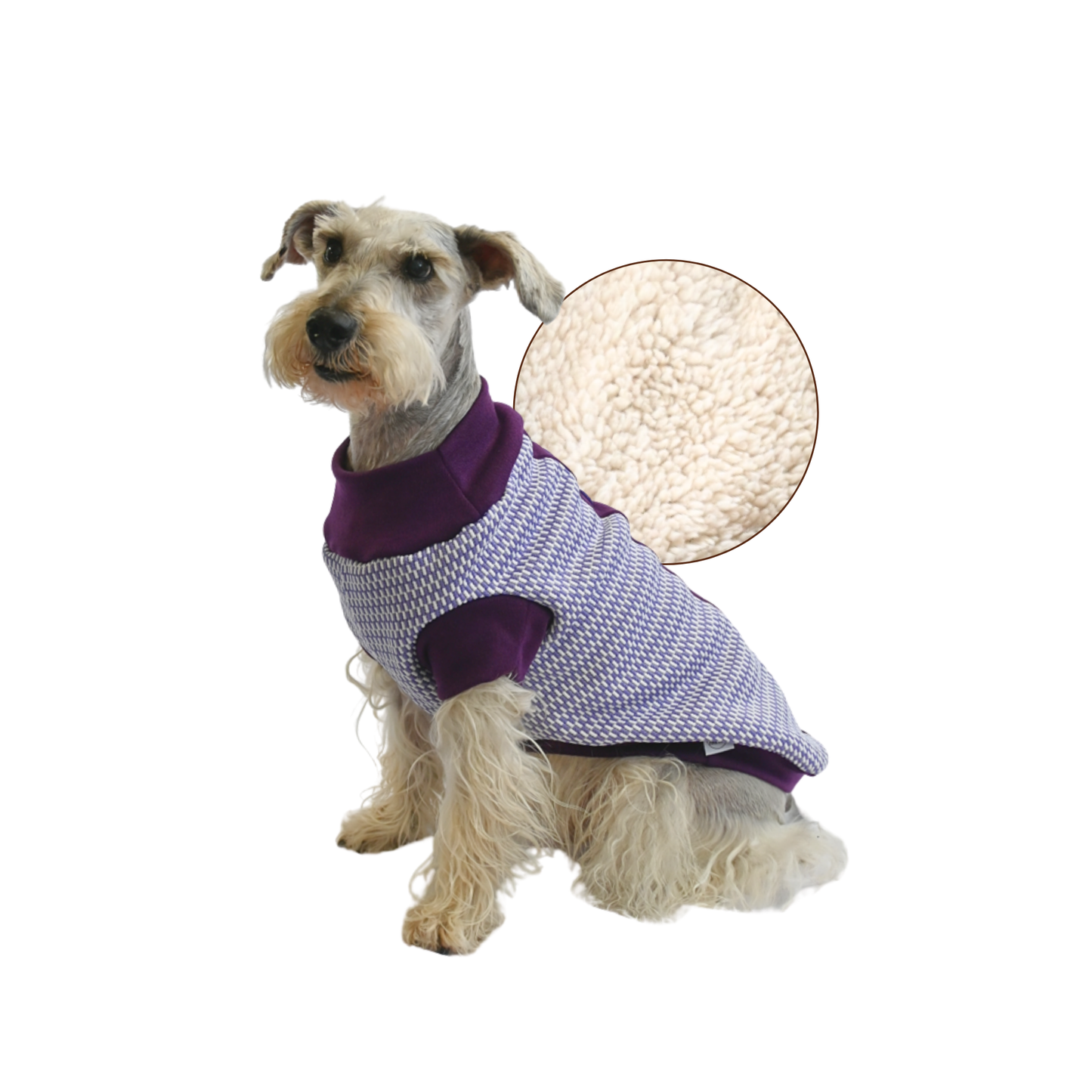 ZOOETERS - Suéter Cuadritos Color Lila Para Perro T4