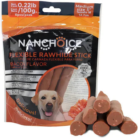 Nanchoice Palitos P/Perro Tocino 6 Pzas