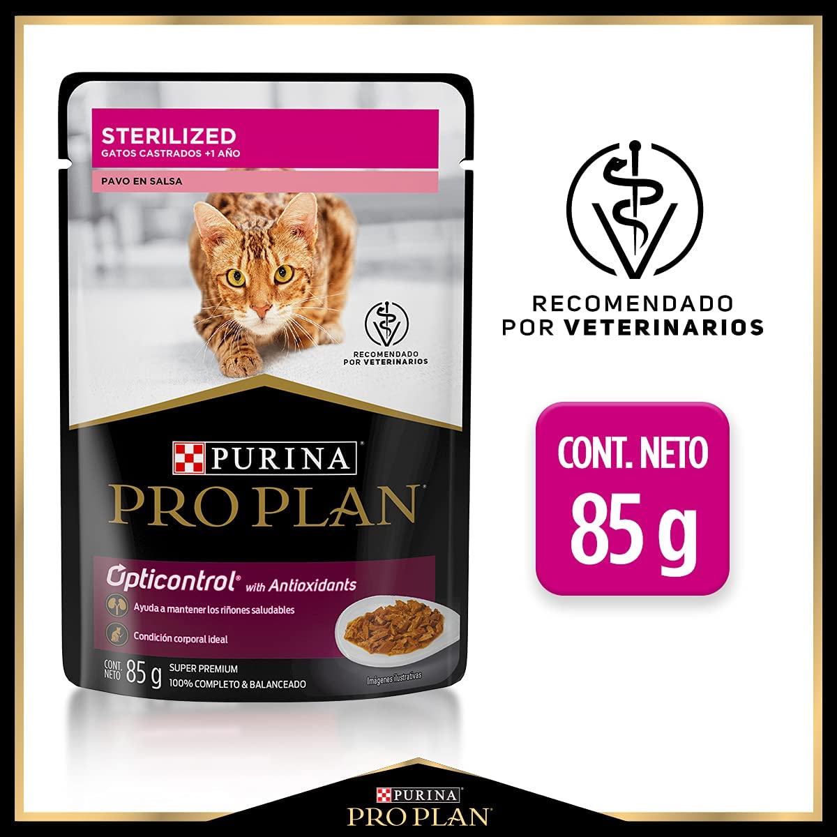 PRO PLAN - Alimento Húmedo Para Gato Esterilizado Pavo Pouch 85 g