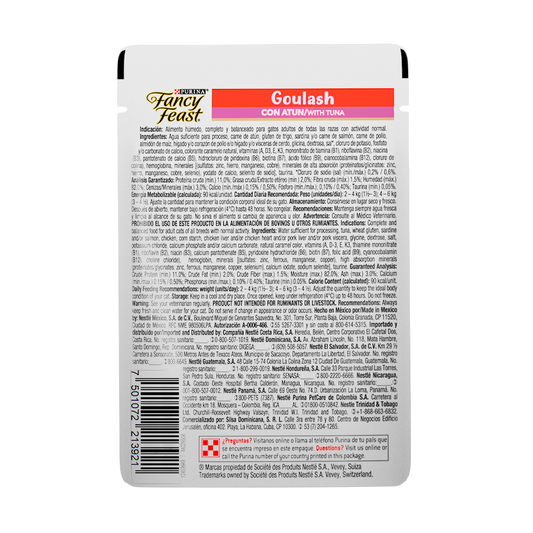 FANCY FEAST - Alimento Húmedo Goulash Atún Pouch85 g