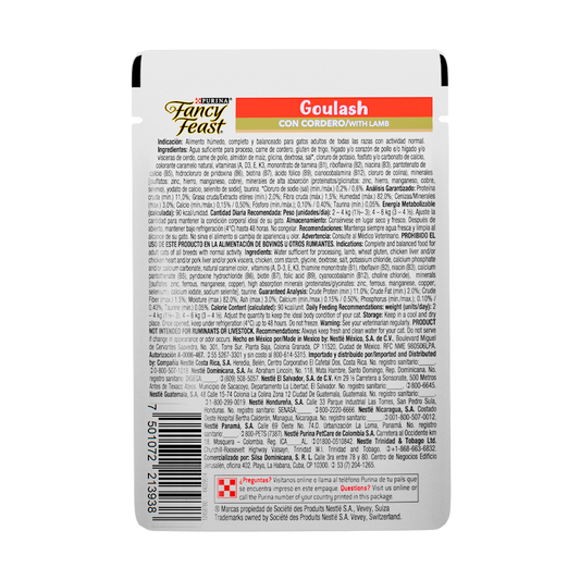 FANCY FEAST - Alimento Húmedo Goulash Cordero Pouch 85 g