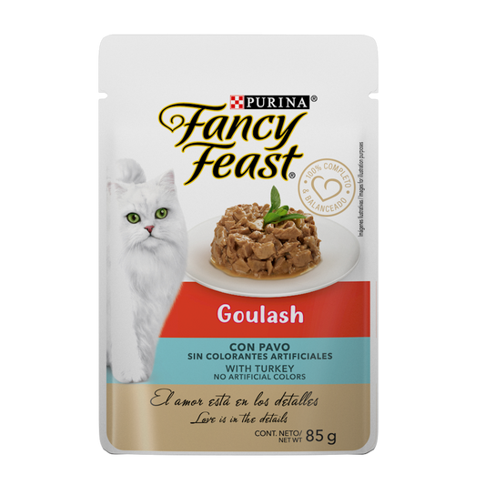 FANCY FEAST - Alimento Húmedo Goulash Pavo Pouch85 g