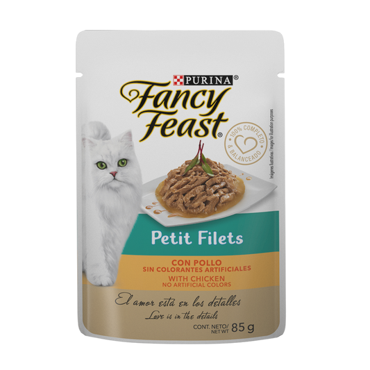 FANCY FEAST - Alimento Húmedo Petit Filete Pollo Pouch 85 g