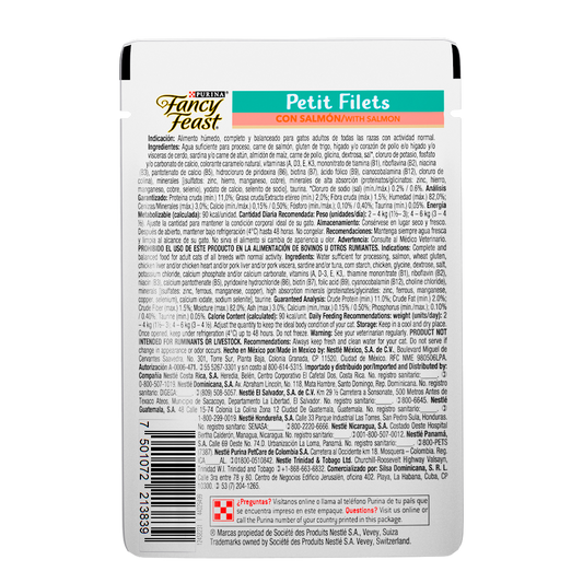 FANCY FEAST - Alimento Húmedo Petit Filete Salmón Pouch 85 g