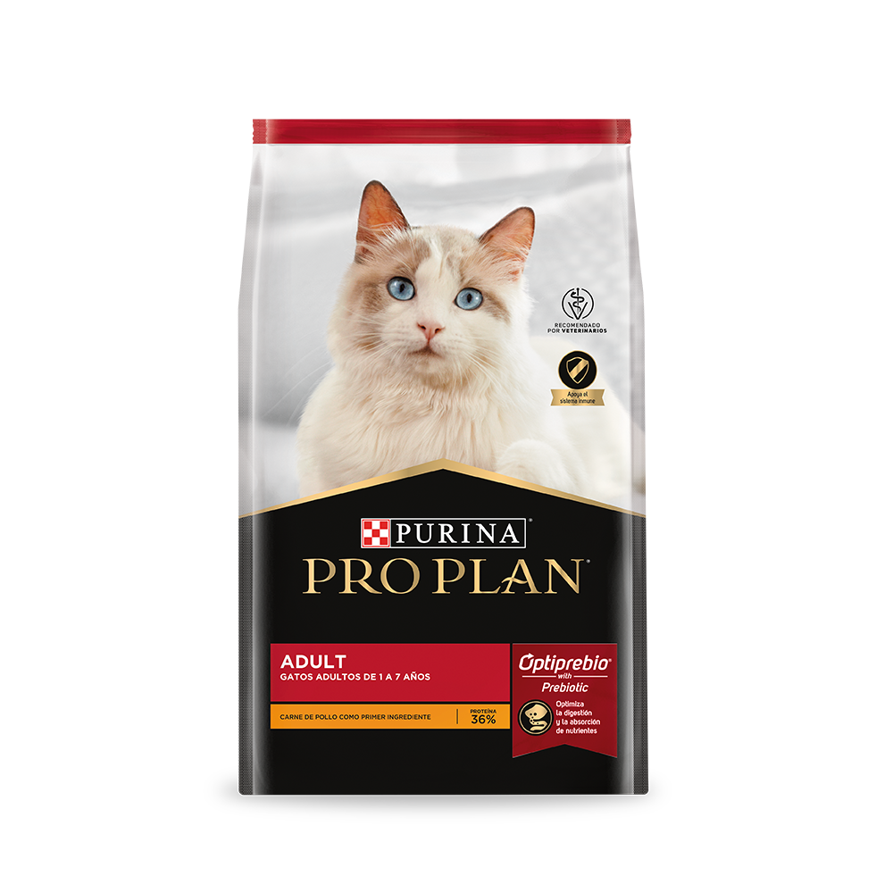 PRO PLAN - OptiPrebio Alimento Seco Gato Adulto Pollo y Arroz 3 kg