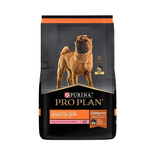 PRO PLAN - Optiderma Alimento Seco Piel Sensible Perro Adulto Razas Medianas y Grandes Salmón 3 kg